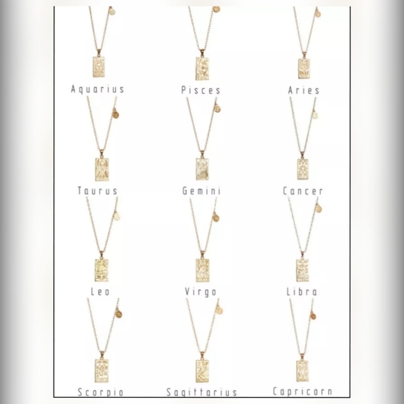ARIES ♈ - 18k Gold Plated Stainless Steel Zodiac Sign Tarot Card Necklace - Picture 5 of 13